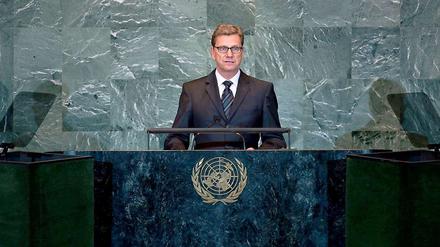 Im Sicherheitsrat. Außenminister Guido Westerwelle (FDP) in New York.