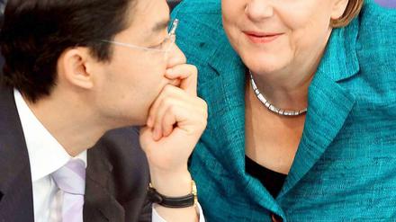 Wüsste man nicht, wie Angela Merkel und Philipp Rösler in den vergangenen Tagen um ihre Position in der Eurodebatte gekämpft haben, könnte man glauben, die beiden wären sich einig. 