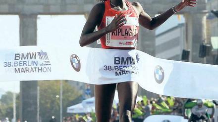 Doppelt ist auch gut. Kiplagat ist eigentlich Halbmarathon-Spezialistin.