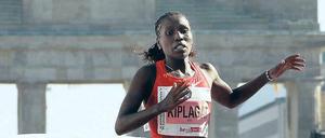 Doppelt ist auch gut. Kiplagat ist eigentlich Halbmarathon-Spezialistin.