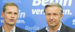 Bei ihnen wachsen die Zweifel an den rot-grünen Plänen: SPD-Landeschef Michael Müller und der Regierende Bürgermeister Klaus Wowereit.
