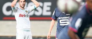 Fassungslos. Andre-Pierre Gignac und seine Kollegen treffen das Tor nicht mehr, der französische Nationalstürmer wird Olympique zudem gegen Dortmund verletzt fehlen.Foto: Reuters
