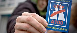 Die Gegner der A 100 sind beunruhigt über den von rot-grün geschlossenen Kompromiss.
