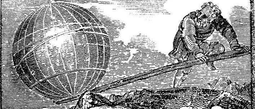 Mit wenig Kraft viel bewegen. Die Erfindung des Hebels, ein Meilenstein der Physik, wird Archimedes zugeschrieben.