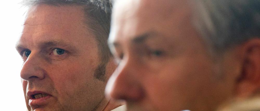 Volker Ratzmann, hier mit Klaus Wowereit, führt seit 2003 die Grünen-Fraktion im Berliner Abgeordnetenhaus.