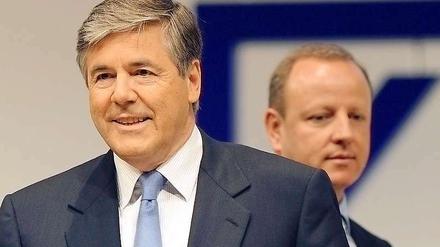 Deutsche-Bank-Chef Ackermann (l.)