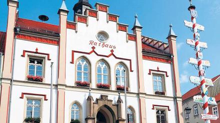 Rathaus in Geisa, Thüringen.
