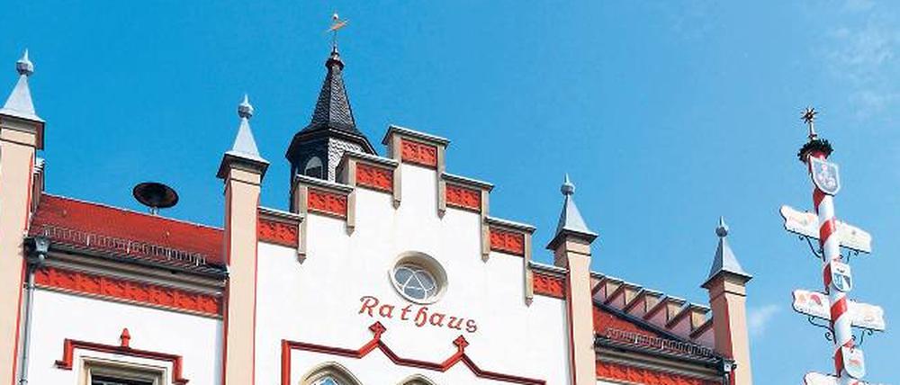 Rathaus in Geisa, Thüringen.