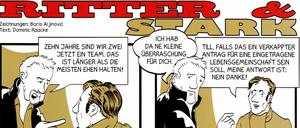 Von Gotham inspiriert: Den Comic zum RBB-Tatort-Jubiläum, der in Berlin spielt, haben die beiden Fernsehkommissare Raacke (Text) und Aljinovic (Zeichnungen) geschaffen.