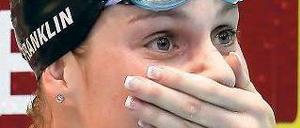 Ungläubig im Becken. Melissa Franklin staunt über ihre Leistung.