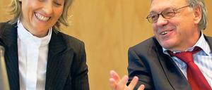 Chef wird Chefin. Karola Wille kommt in die MDR-Intendanz, Udo Reiter geht. F.: dpa