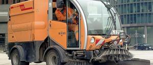 Ein Fahrzeug der Straßenreinigung.