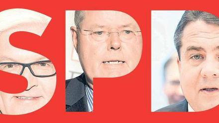 Die potenziellen Kandidaten der SPD: Steinmeier, Steinbrück, Gabriel (v. l.)