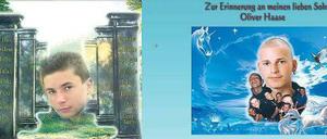 Seelischer Zwiespalt. Virtuelle Gräber halten die Trauerrituale auf Distanz, verlängern das Leiden aber vielleicht auch unnötig. Screenshots mehrerer Gedenkseiten.