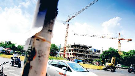 Im Sommer 2010 entstand am Moritzplatz das neue Gebäude des Aufbau Verlags. Vor vier Monaten zog auf dem Dach ein Kindergarten ein.