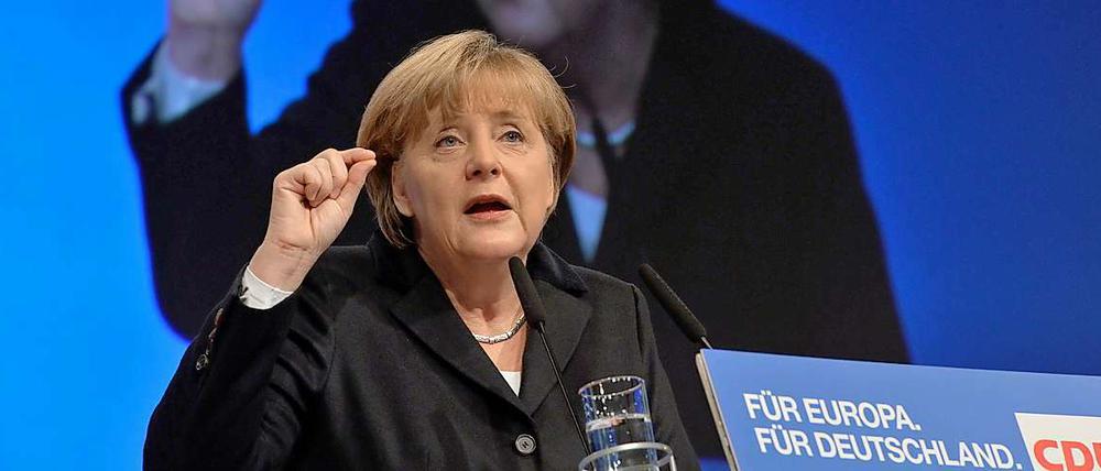 Angela Merkel auf dem CDU-Bundesparteitag in Leipzig.