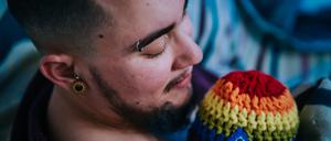 Yuval Topper-Erez nach der Geburt seines jüngsten Kindes.