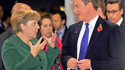 Man kennt sich: Angela Merkel und David Cameron.