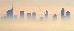 Noch ist die Finanzkrise für Deutschland ähnlich unwirklich wie die Bankentürme von Frankfurt am Main im Nebel.