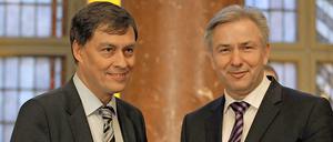 Michael Braun (l.) mit seinem Regierungschef Klaus Wowereit