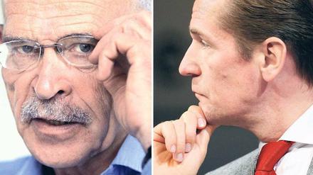 Vergangenheitsaufarbeiter. Günter Wallraff (l.) und Mathias Döpfner. Fotos: dpa
