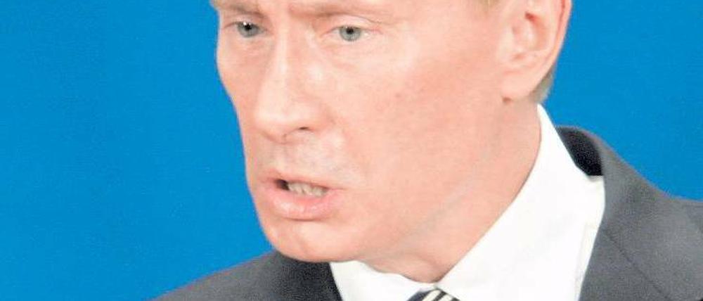 Ziemlich sauer. Putin meint, die Proteste in Russland seien fremdgesteuert. Foto: dpa