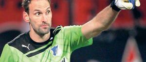 Das geht ja gar nicht. Hoffenheims Torwart Tom Starke kritisierte nach dem Spiel gegen Hertha die eigenen Fans. Foto: dapd