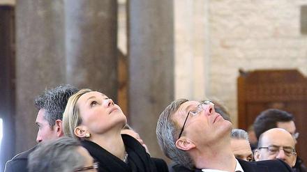 Blick ins Ungewisse: Christian Wulff und seine Ehefrau Bettina auf Staatsbesuch in Italien.