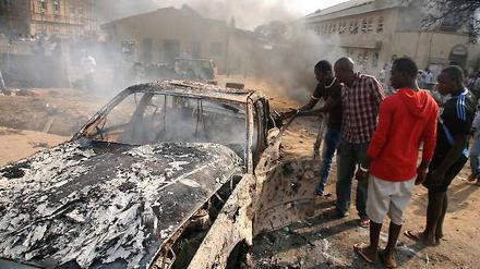 Bild der Zerstörung in Abuja. 