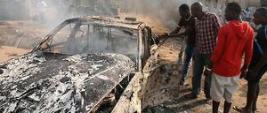 Bild der Zerstörung in Abuja. 