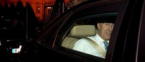 Christian Wulff auf dem Weg zum Fernsehinterview mit ARD und ZDF.