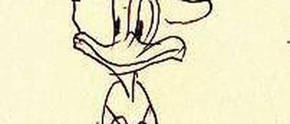 Unter Journalisten. Bei seinem Berlinbesuch zeichnete Vicar für den Tagesspiegel-Reporter zum Abschied Donald als Berufskollegen.