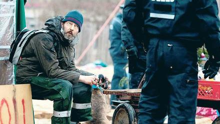 Zeltlager aufgelöst. Zum Schluss waren nur wenige Aktivisten im Camp. Foto: dpa