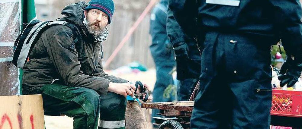 Zeltlager aufgelöst. Zum Schluss waren nur wenige Aktivisten im Camp. Foto: dpa