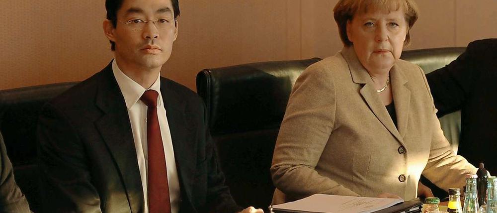 Philipp Rösler und Angela Merkel.