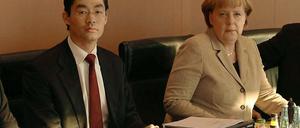 Philipp Rösler und Angela Merkel.
