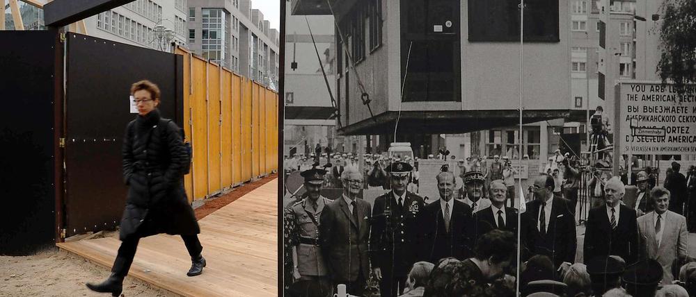 Die neue Infobox am Checkpoint Charlie. 