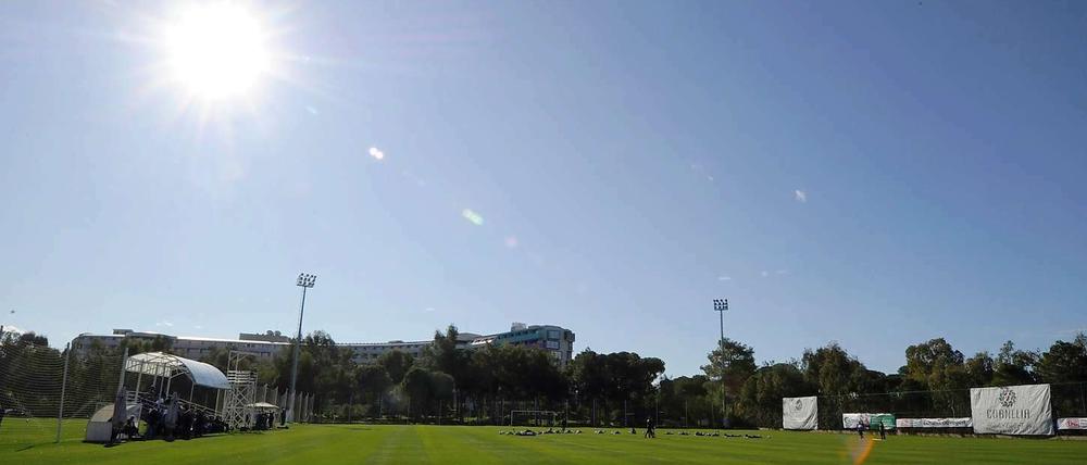 Trügerische Idylle: Im Trainingslager von Belek erarbeiteten sich die Spieler von Hertha BSC u. a. auch die konditionellen Grundlagen für die Rückrunde.