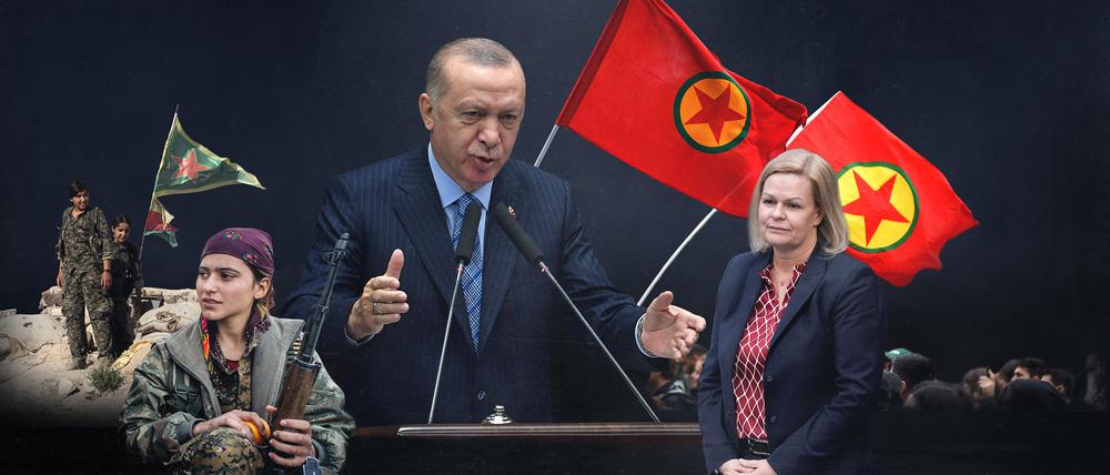 Die kurdische PKK kämpft gegen den türkischen Staatschef Erdogan - in Deutschland entscheidet Innenministerin Faeser über das PKK-Verbot.