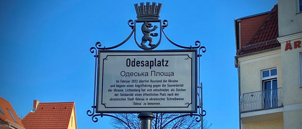 Der neue Odesaplatz in Karlshorst. 
