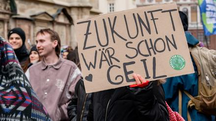 Eine Demonstration gegen die Gaslobby in Wien am 28. März 2023.