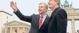 Gemeinsamer Bekannter. Wowereit und Bundespräsident Wulff waren schon zu Gast bei Eventmanager Schmidt. Foto: Davids