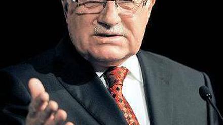 Euroskeptiker. Tschechiens Präsident Vaclav Klaus lehnt den Fiskalpakt ab. Foto: AFP