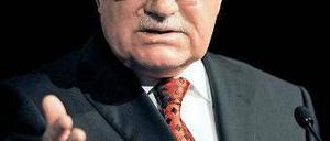 Euroskeptiker. Tschechiens Präsident Vaclav Klaus lehnt den Fiskalpakt ab. Foto: AFP
