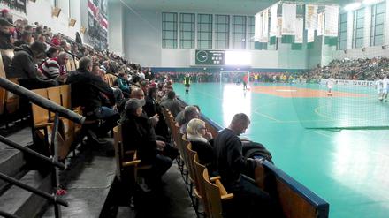 Die Dynamo-Halle im Sportforum Hohenschönhausen.