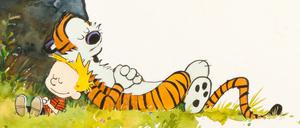 Die jetzt zum Verkauf stehende «Calvin und Hobbes»-Originalzeichnung stammt von einem Kalender von 1989-90.