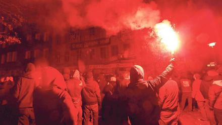 Unmittelbar nach der Räumung des linken Wohnprojekts Liebig 14 im Februar 2011 kam es in Friedrichshain zu schweren Krawallen.
