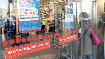 Alles muss raus. Hugendubel an der Tauentzienstraße schließt in einem Monat.