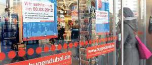 Alles muss raus. Hugendubel an der Tauentzienstraße schließt in einem Monat.