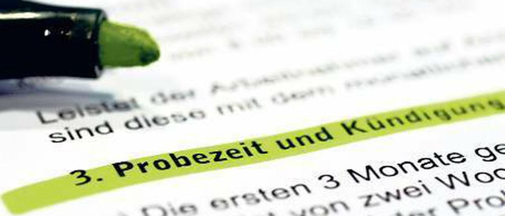 Beidseitig. Auch der Arbeitnehmer kann sich jederzeit entscheiden zu gehen.Foto: dpa